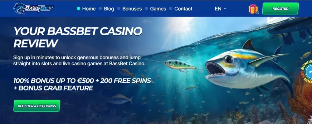 Bassbet Casino Bonus 100% bis 500 Euro plus 200 Freispiele